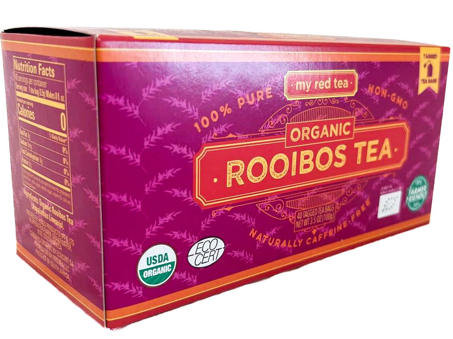 My Red Tea Organic Rooibos  - 40 Tagged Teabags