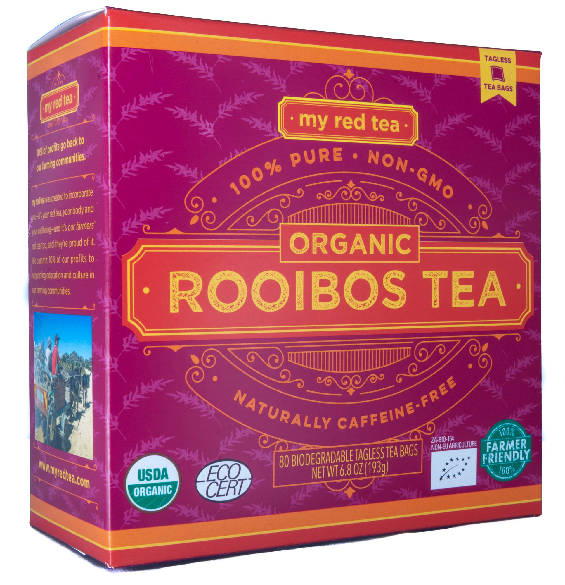 My Red Tea Organic Rooibos  - 80 Tagless Teabags