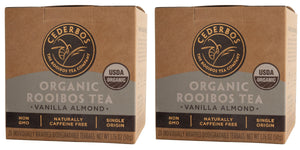 Organic Rooibos, Vanilla Almond, Cederbos 40 Tagged Teabags (2x20) - 100g (3.52oz)
